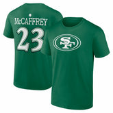 Christian McCaffrey San Francisco 49ers St. Patrick's Day Icon Name & Number T-Shirt - Green T-shirts