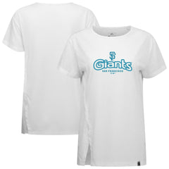 San Francisco Giants Levelwear Women's Blue Haven Influx Cornerstone T-Shirt - White T-shirts