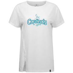 St. Louis Cardinals Levelwear Women's Blue Haven Influx Cornerstone T-Shirt - White T-shirts