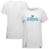 Washington Nationals Levelwear Women's Blue Haven Influx Cornerstone T-Shirt - White T-shirts