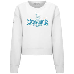 St. Louis Cardinals Levelwear Women's Judd Cornerstone Cropped Sweatshirt - White Sweatshirts