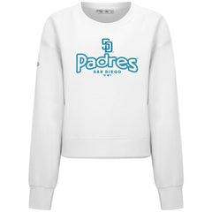 San Diego Padres Levelwear Women's Judd Cornerstone Cropped Sweatshirt - White Sweatshirts