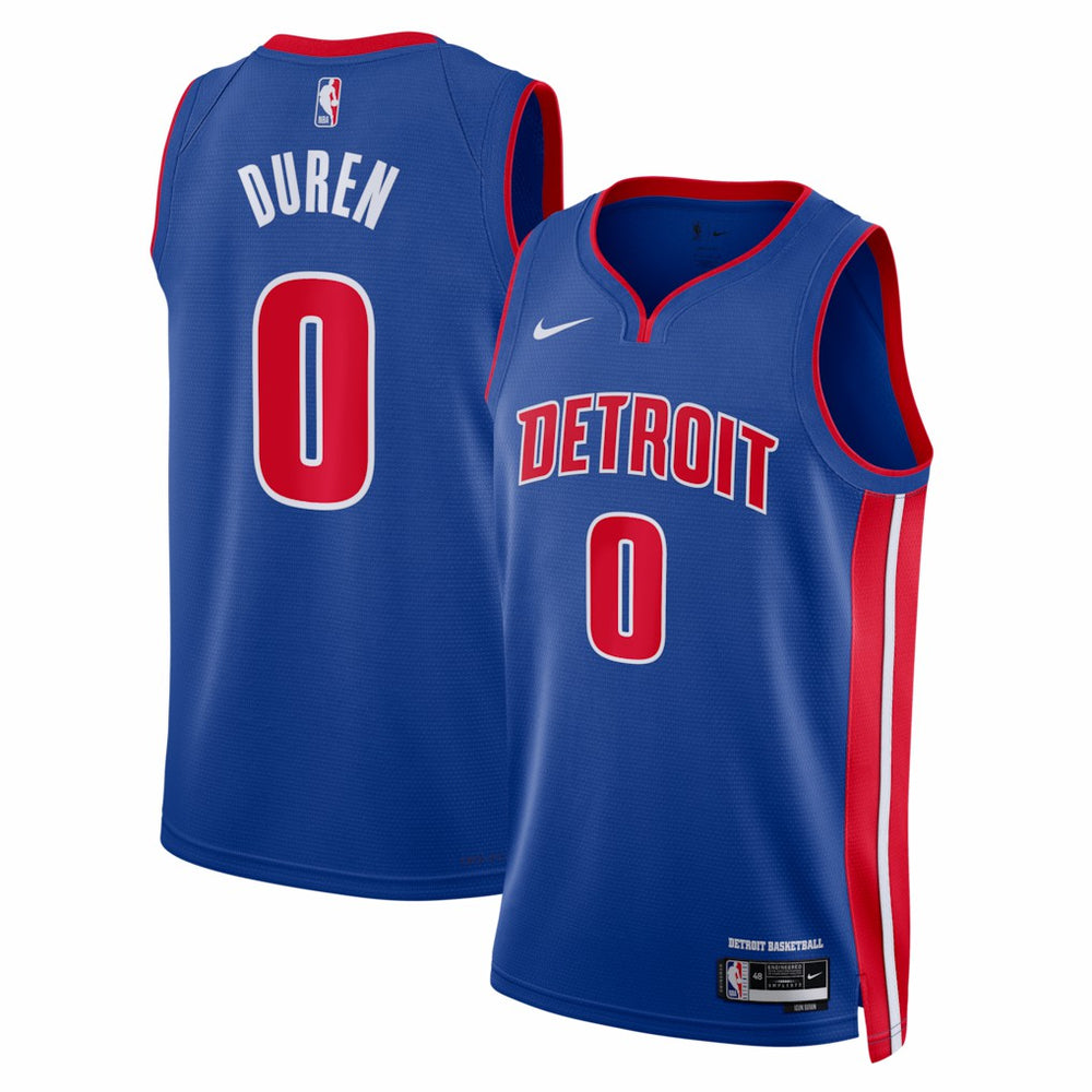 Jalen Duren Detroit Pistons Unisex Swingman Jersey Icon Editi- Blue - Nike