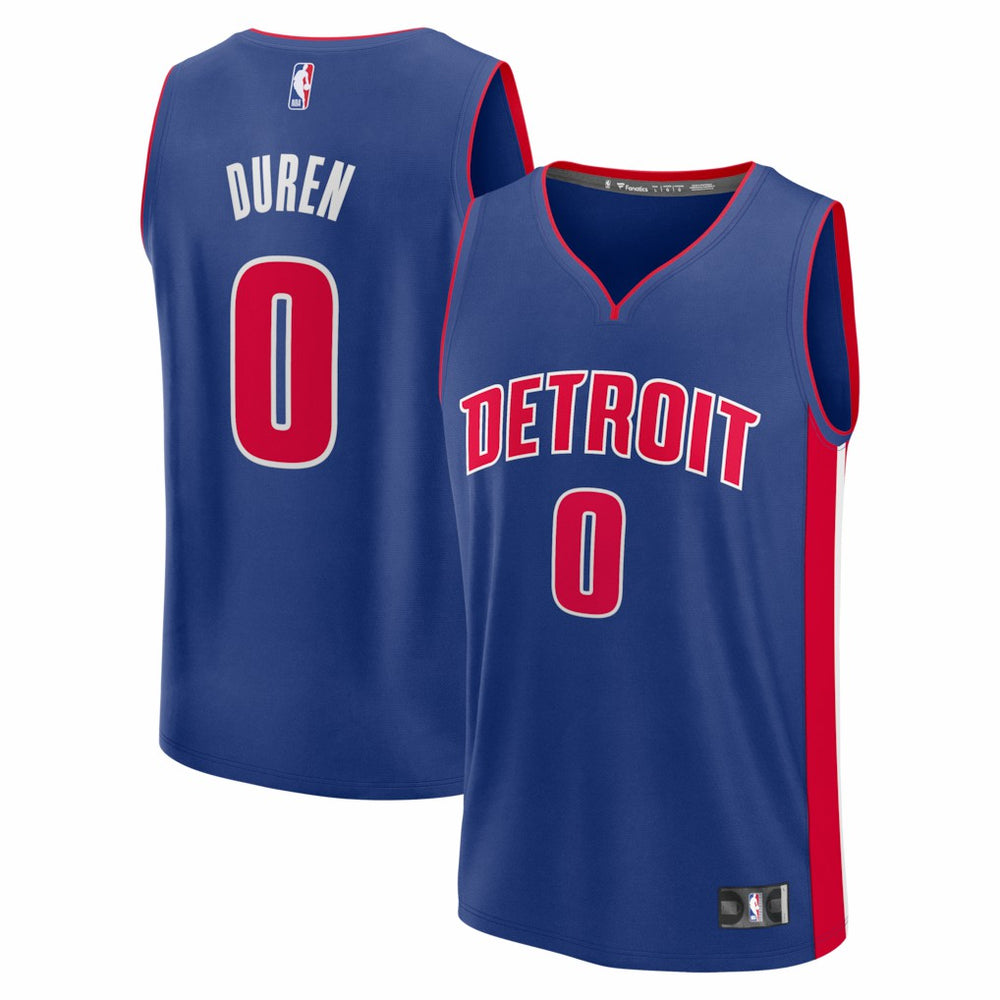 Jalen Duren Detroit Pistons Fast Break Replica Jersey Icon Editi- Blue - Fanatics