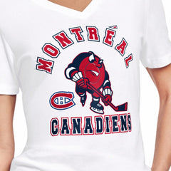 Montreal Canadiens Starter Women's Tough Puck T-Shirt - White | US 203995149