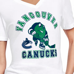 Vancouver Canucks Starter Women's Tough Puck T-Shirt - White | US 203995155