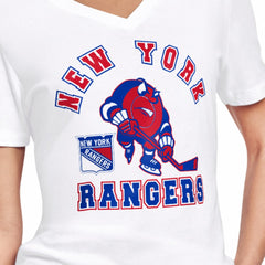 New York Rangers Starter Women's Tough Puck T-Shirt - White | US 203995162