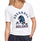 Colorado Avalanche Starter Women's Tough Puck T-Shirt - White | US 203995163