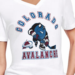 Colorado Avalanche Starter Women's Tough Puck T-Shirt - White | US 203995163