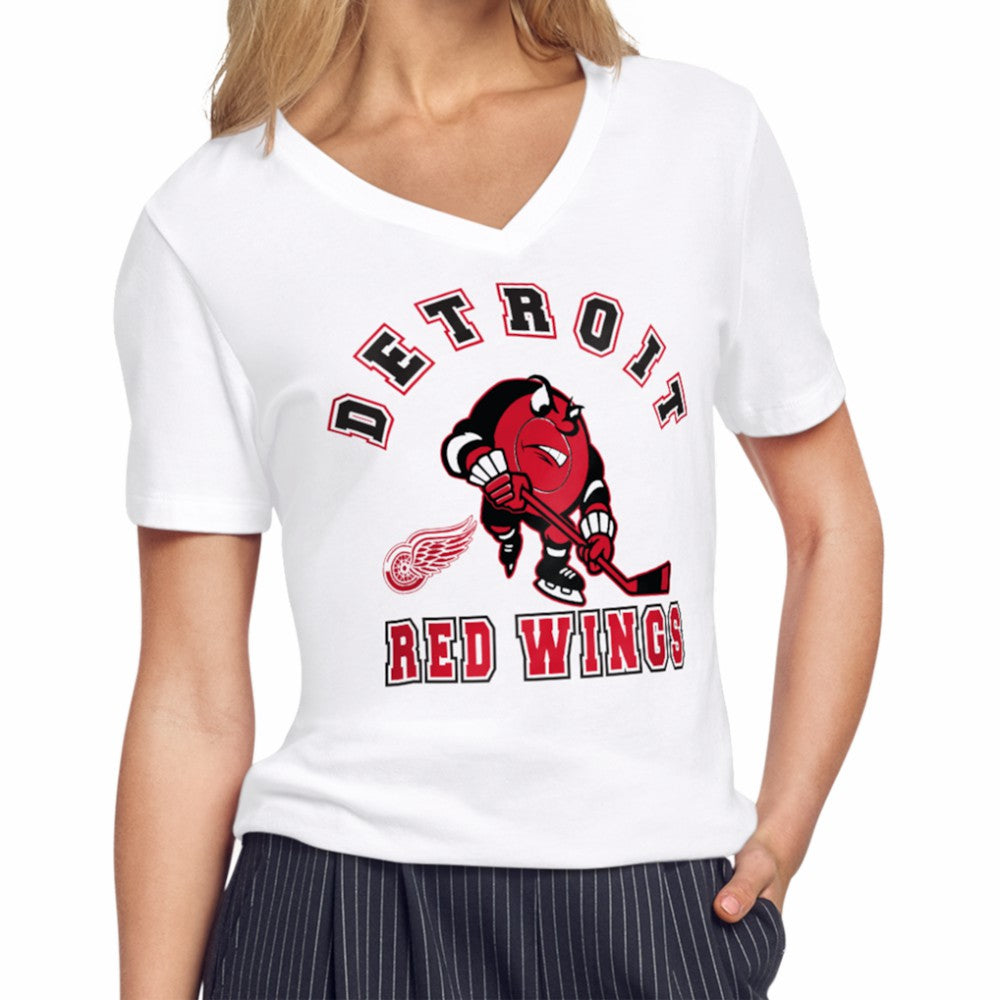 Detroit Red Wings Starter Women's Tough Puck T-Shirt - White | US 203995170