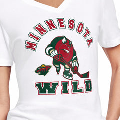 Minnesota Wild Starter Women's Tough Puck T-Shirt - White | US 203995179