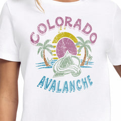Colorado Avalanche Starter Women's Tonal Beach T-Shirt - White | US 204013627