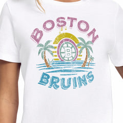Boston Bruins Starter Women's Tonal Beach T-Shirt - White | US 204013634
