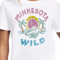 Minnesota Wild Starter Women's Tonal Beach T-Shirt - White | US 204013637