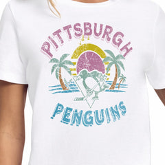 Pittsburgh Penguins Starter Women's Tonal Beach T-Shirt - White | US 204013639