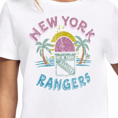 New York Rangers Starter Women's Tonal Beach T-Shirt - White | US 204013654