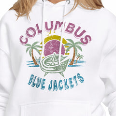 Columbus Blue Jackets Starter Women's Tonal Beach Hoodie - White | US 204013681