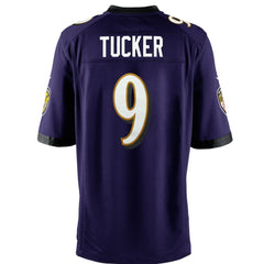 Justin Tucker Baltimore Ravens Youth Game Jersey - Purple Jerseys