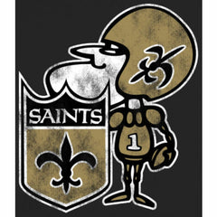 New Orleans Saints Throwback Logo Pullover Hoodie - Black Hoodies
