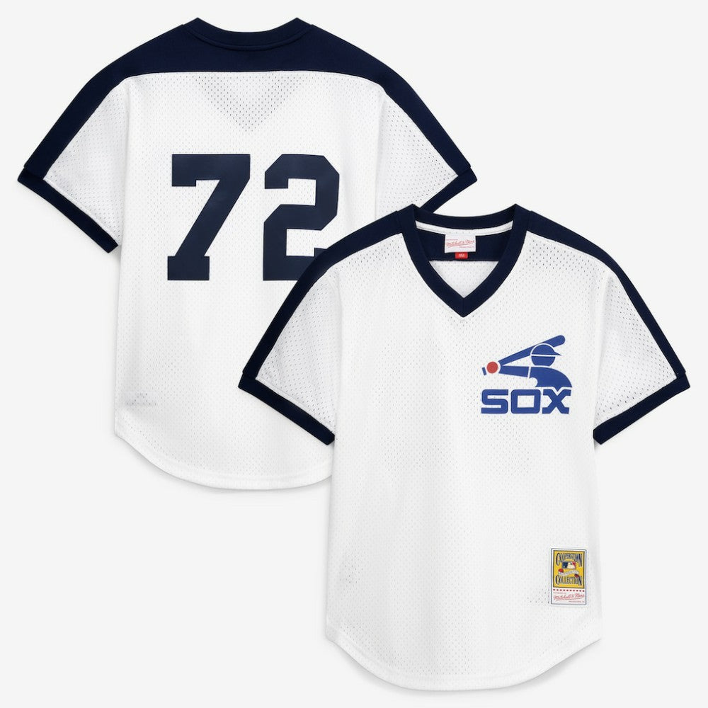 Carlton Fisk Chicago White Sox Mitchell & Ness Authentic Batting Practice Jersey - White Jerseys