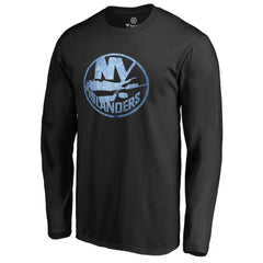 New York Islanders Pond Hockey Long Sleeve T-Shirt - Black | US 2301314