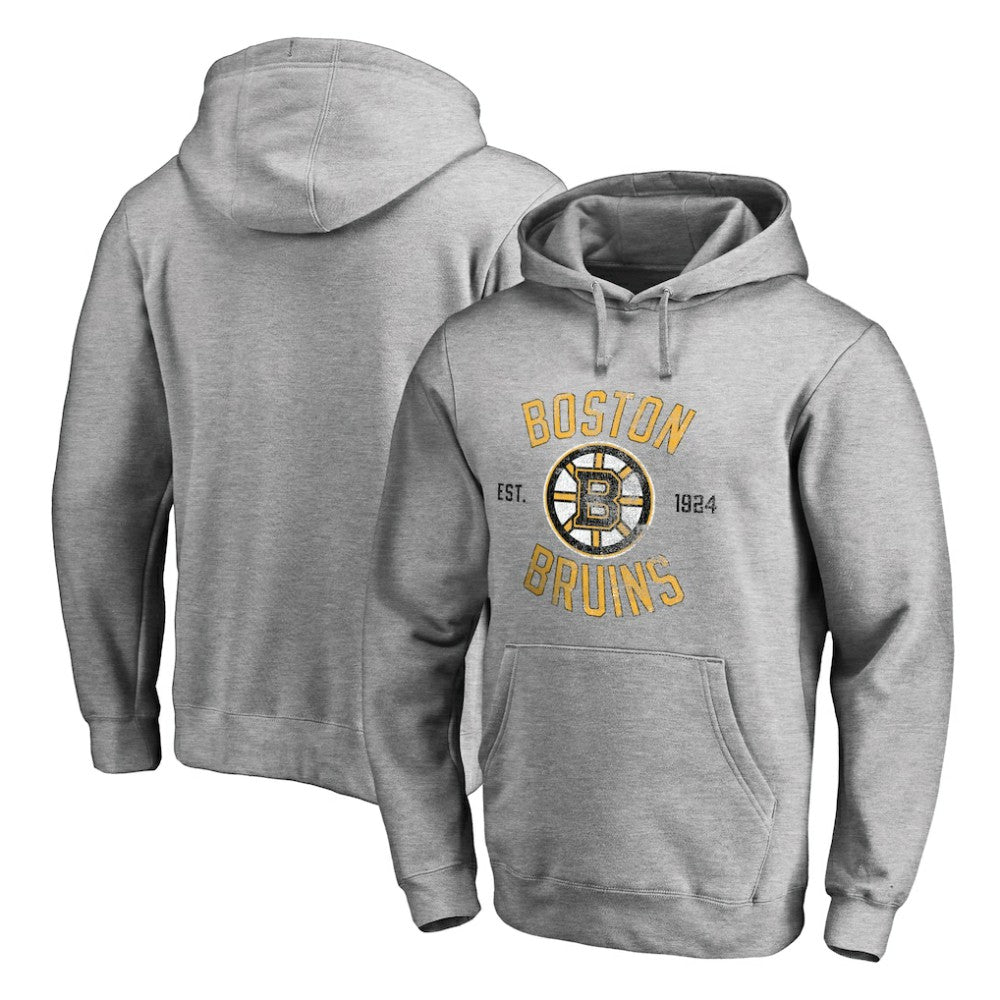 Boston Bruins Heritage Pullover Hoodie - Ash | US 2376402