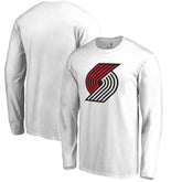 Portland Trail Blazers Primary Logo Long Sleeve T-Shirt White