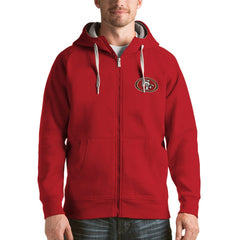 San Francisco 49ers Antigua Victory Full-Zip Hoodie - Scarlet Hoodies