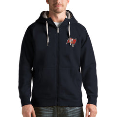 Tampa Bay Buccaneers Antigua Victory Full-Zip Hoodie - Charcoal Hoodies
