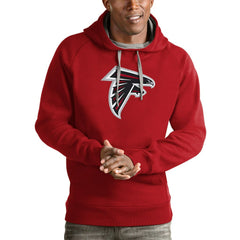 Atlanta Falcons Antigua Victory Pullover Hoodie - Red Hoodies