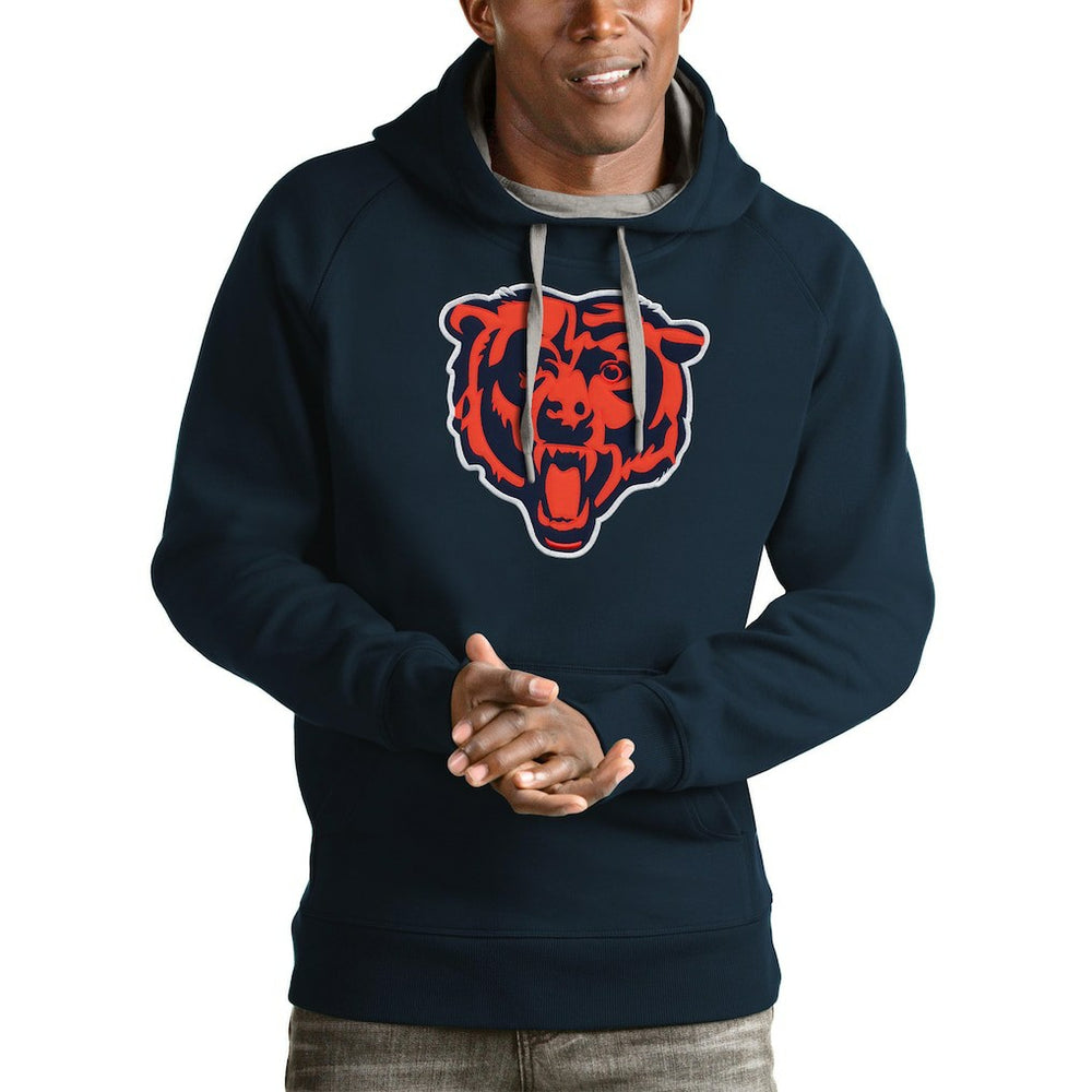 Chicago Bears Antigua Victory Pullover Hoodie - Navy Hoodies