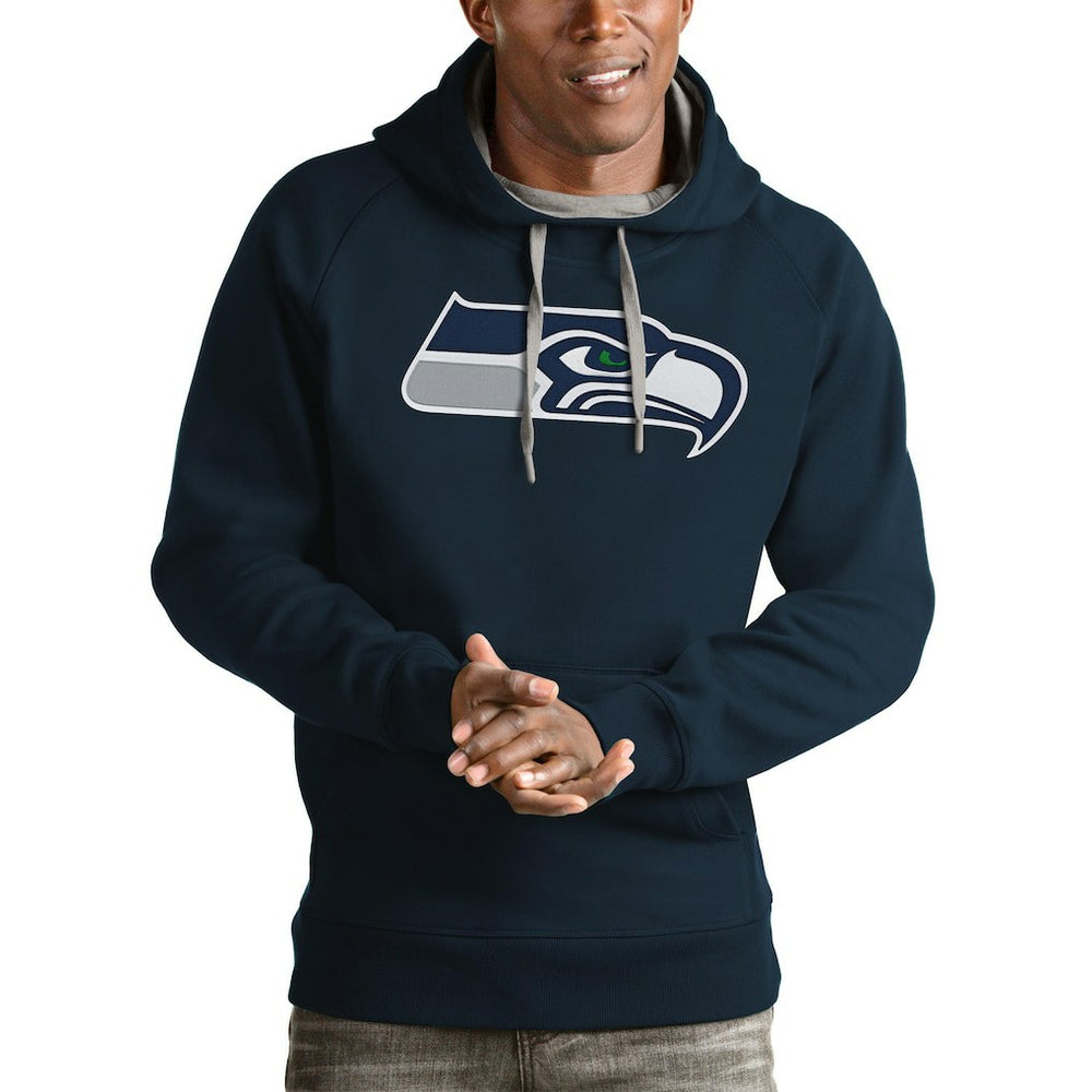 Seattle Seahawks Antigua Victory Pullover Hoodie - College Navy Hoodies