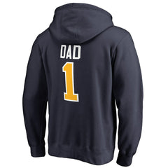 Indiana Pacers #1 Dad Pullover Hoodie Navy