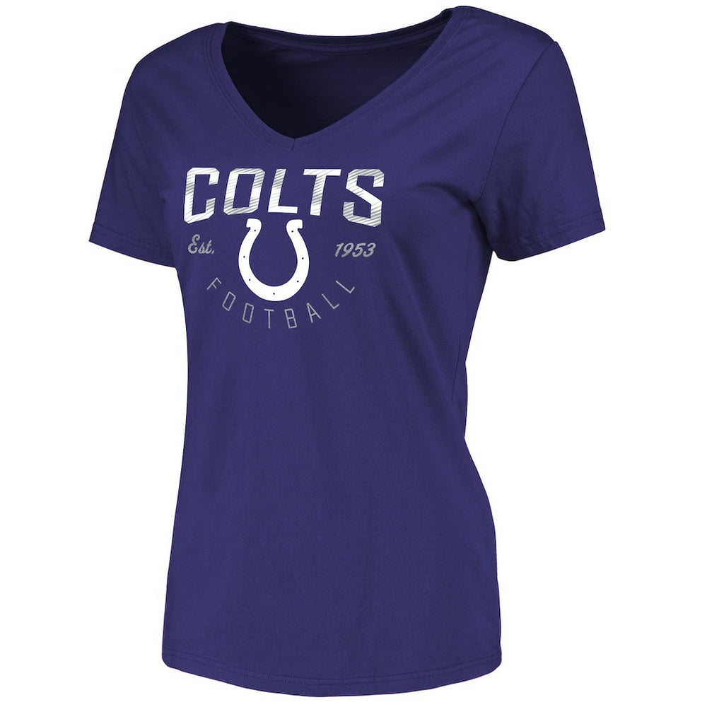 Indianapolis Colts Women's Live For It V-Neck T-Shirt - Royal T-shirts