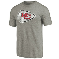 Kansas City Chiefs Distressed Team T-Shirt - Ash T-shirts