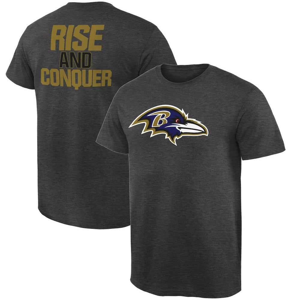 Baltimore Ravens Rally Logo T-Shirt - Heathered Gray T-shirts