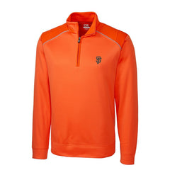 San Francisco Giants Cutter & Buck Ridge WeatherTec Half-Zip Pullover Jacket - Orange Jackets