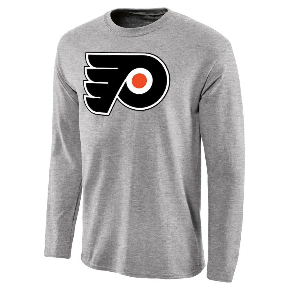 Philadelphia Flyers Team Primary Logo 2 Long Sleeve T-Shirt - Ash | US 2484656