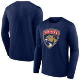 Florida Panthers New Logo Long Sleeve T-Shirt - Navy | US 2486977