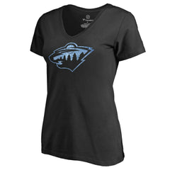 Minnesota Wild Women's Pond Hockey T-Shirt - Black | US 2490559