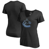 Vancouver Canucks Women's Pond Hockey T-Shirt - Black | US 2490572