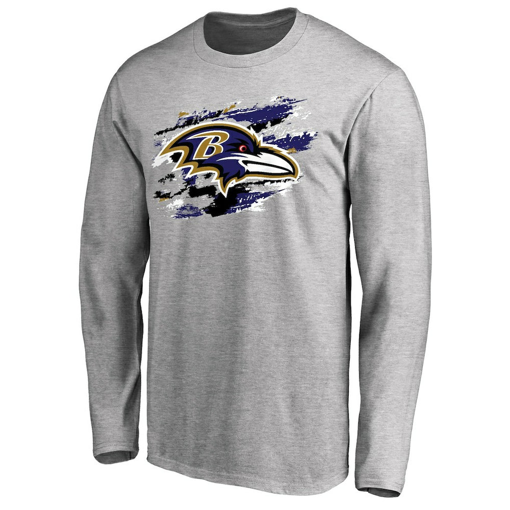 Baltimore Ravens True Colors Long Sleeve T-Shirt - Ash T-shirts