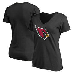 Arizona Cardinals Women's Primary Team Logo V-Neck T-Shirt - Black T-shirts