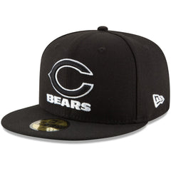 Chicago Bears New Era B-Dub 59FIFTY Fitted Hat - Black Hats
