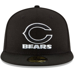 Chicago Bears New Era B-Dub 59FIFTY Fitted Hat - Black Hats
