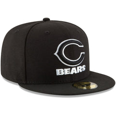 Chicago Bears New Era B-Dub 59FIFTY Fitted Hat - Black Hats