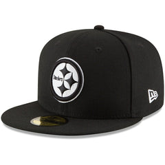 Pittsburgh Steelers New Era B-Dub 59FIFTY Fitted Hat - Black Hats