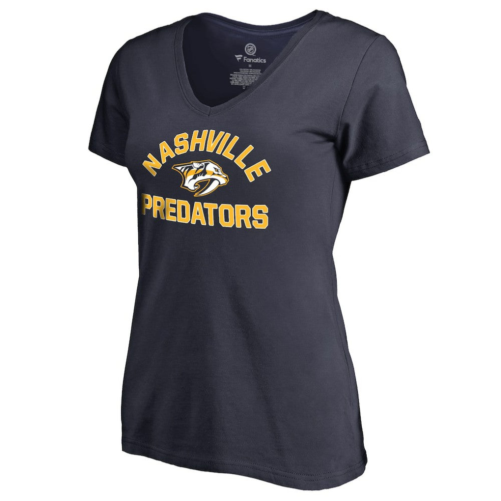 Nashville Predators Women's Overtime V-Neck T-Shirt - Navy | US 2515984