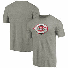Cincinnati Reds Distressed Team Tri-Blend T-Shirt - Ash T-shirts