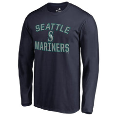 Seattle Mariners Victory Arch Long Sleeve T-Shirt - Navy T-shirts